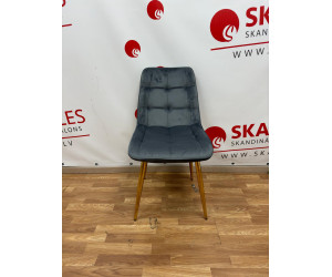 Virtuves krēsls Pearl (Velveta) no ekspozīcijas (Pelēks velvets)